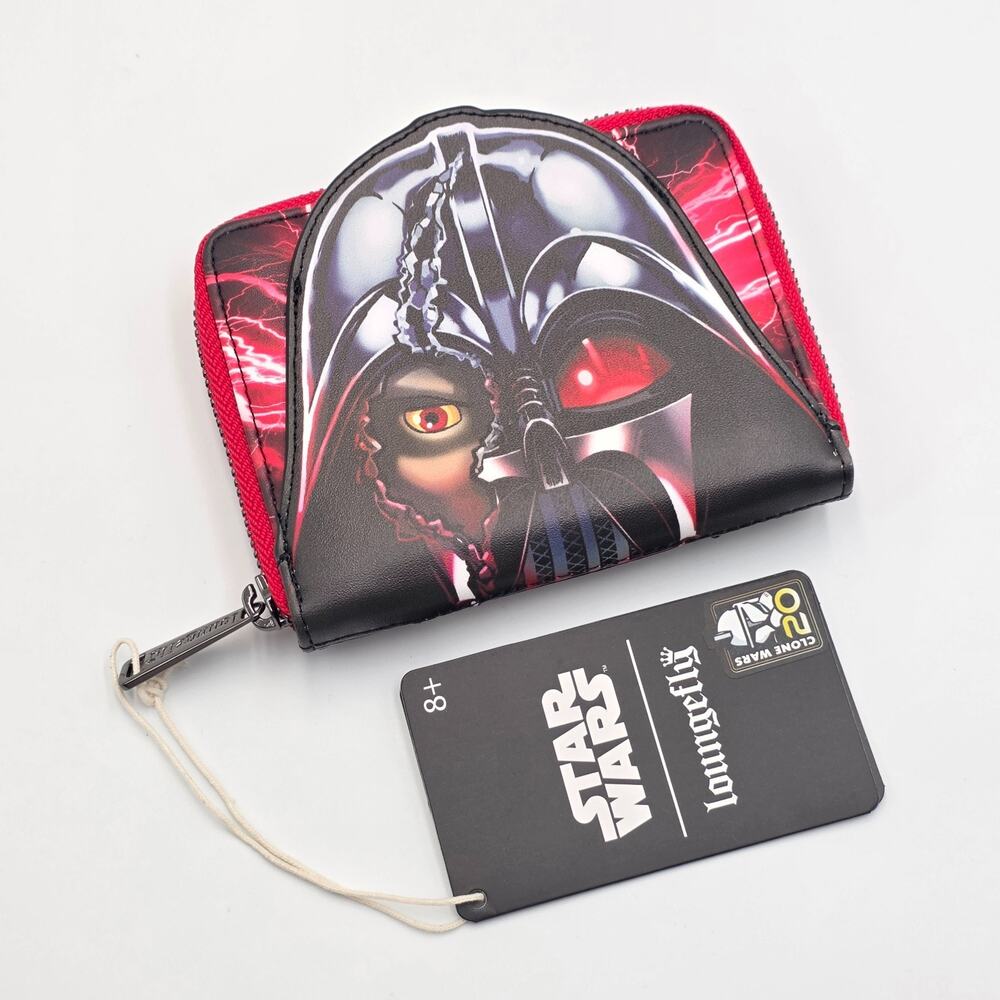 Loungefly Star Wars Darth Vader & Ahsoka Small Zip Wallet New